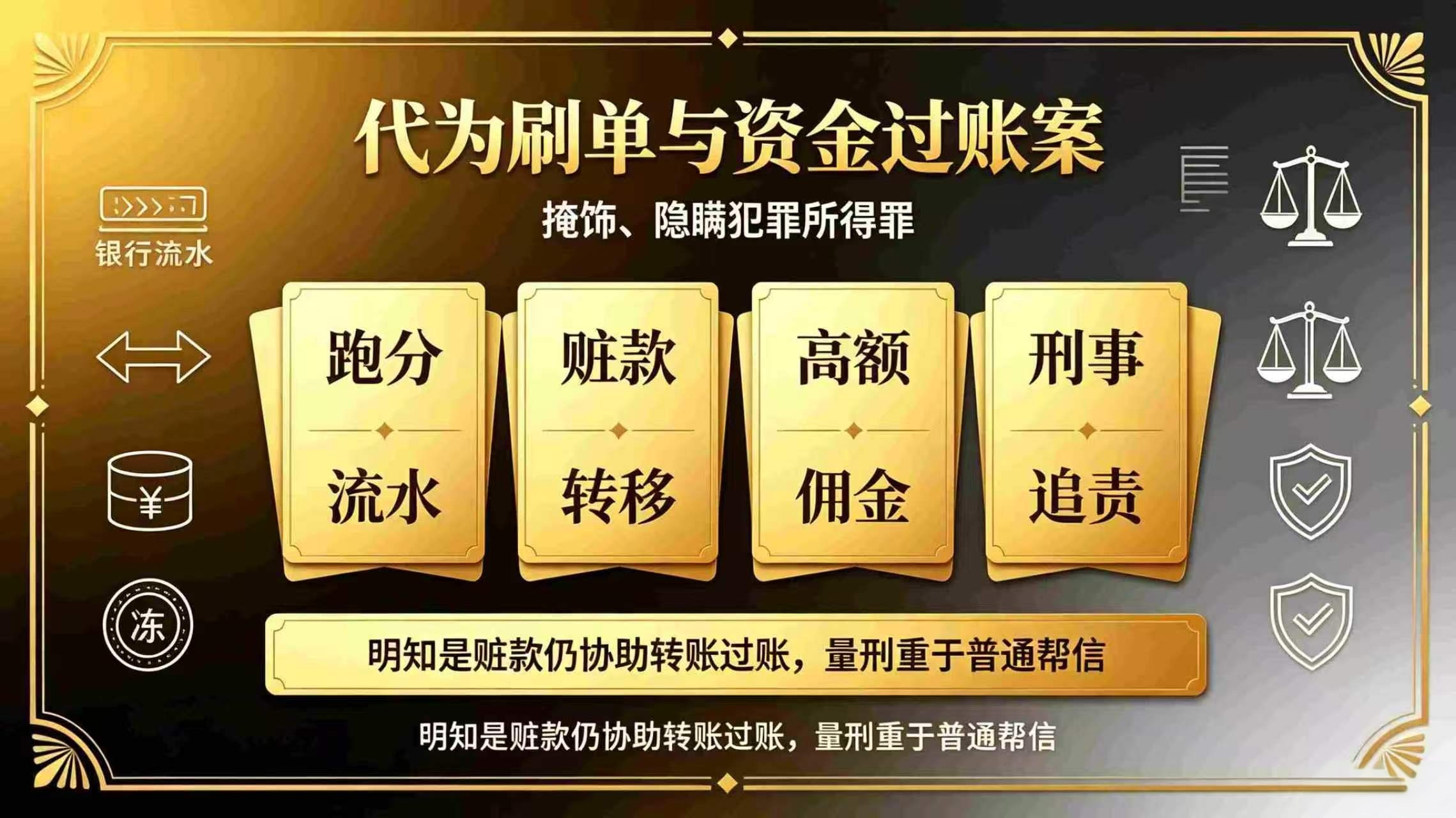 代为刷单、代做流水 掩饰隐瞒犯罪所得案